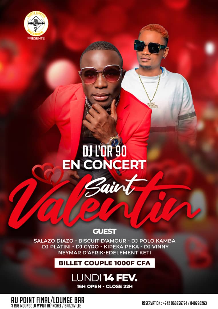 Brazzaville : DJ l’or 90 en concert Saint Valentin ce 14 février